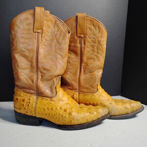 Unisex JE-VER Crocodile Alligator Cowboy Boots Size 7